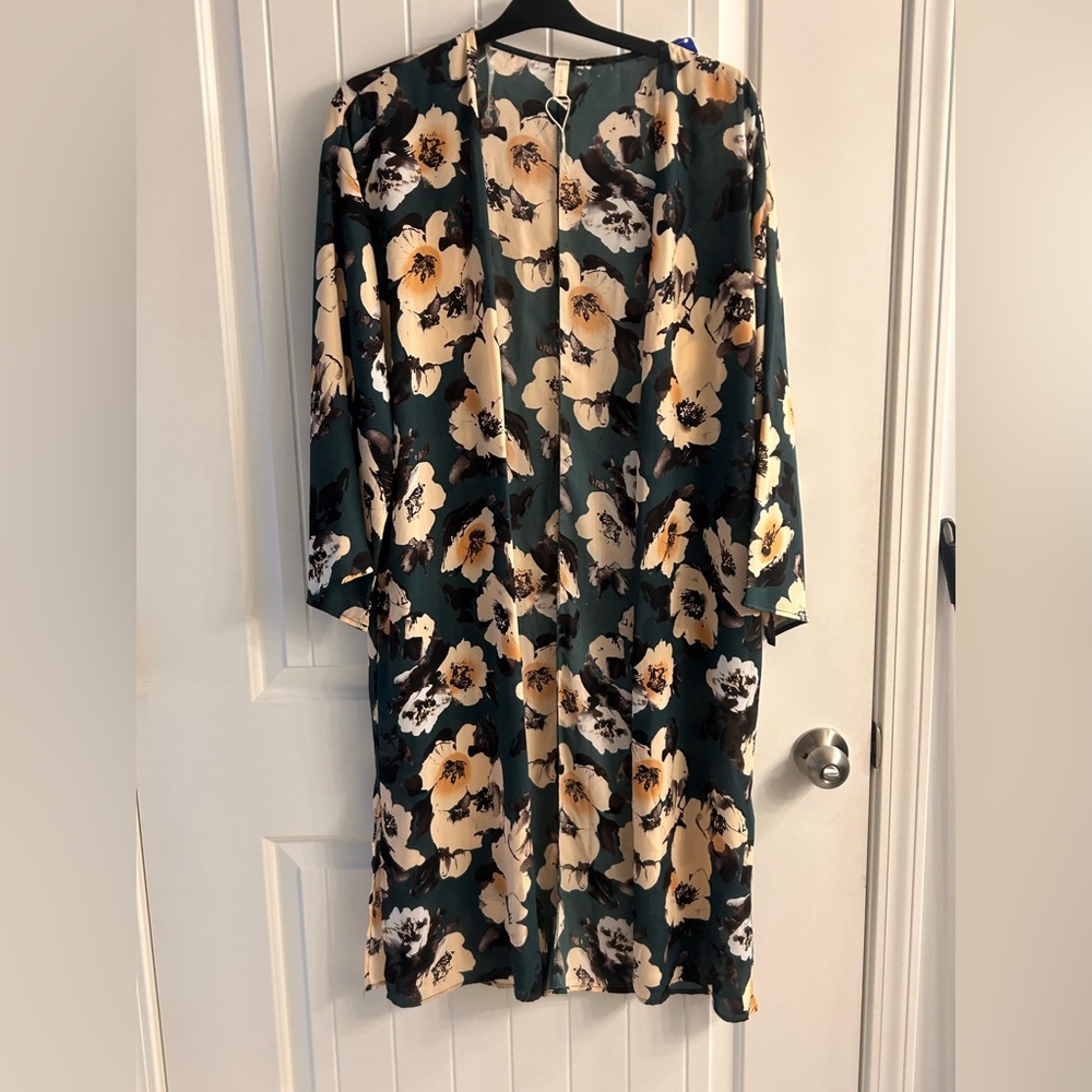 PinkBlush Floral Kimono Cardigan – Women’s Small